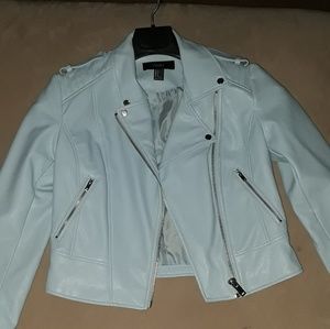 Light Blue Leather Jacket